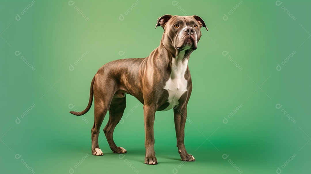 Cachorro pitbull me fundo verde