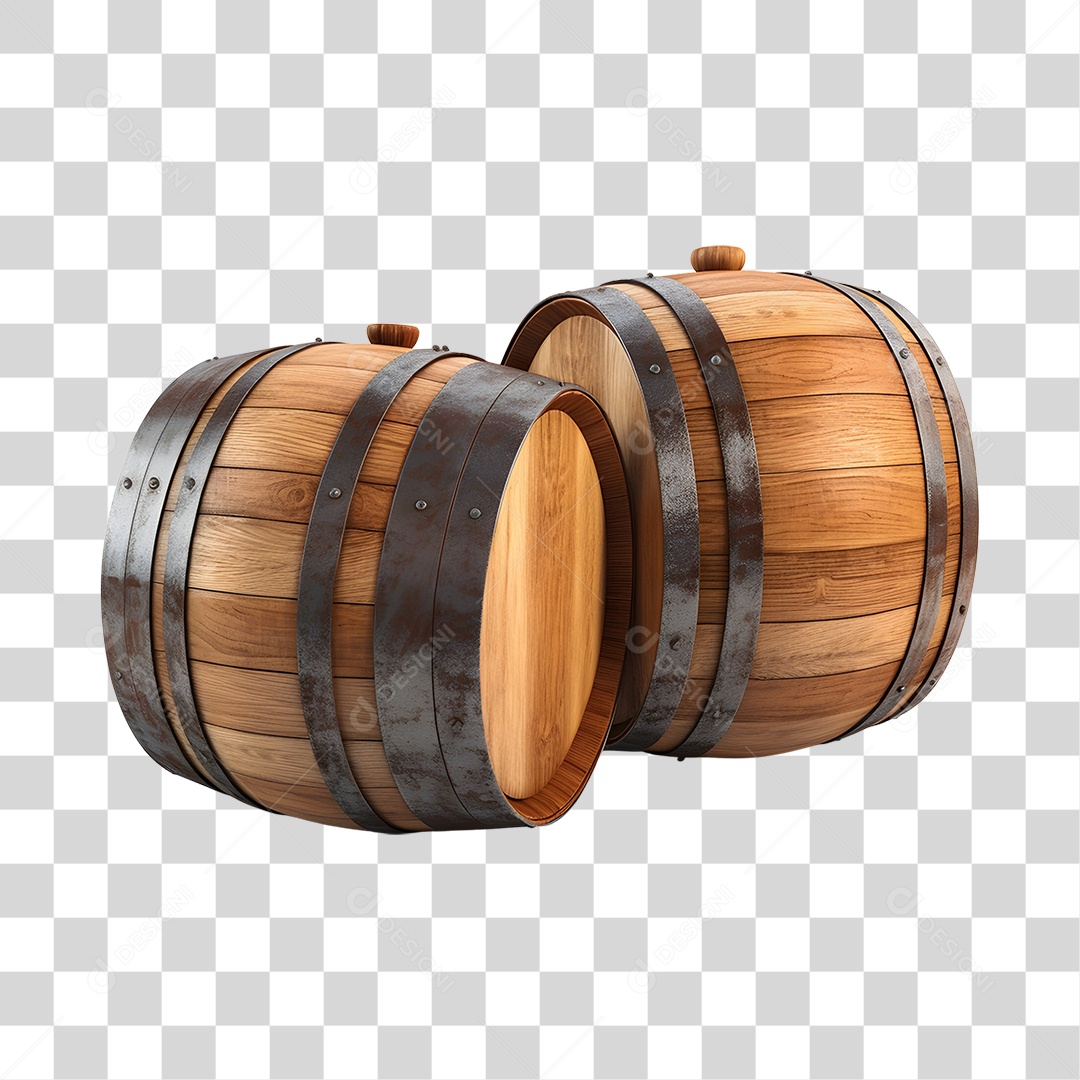 Barril De Madeira De São João PNG Transparente