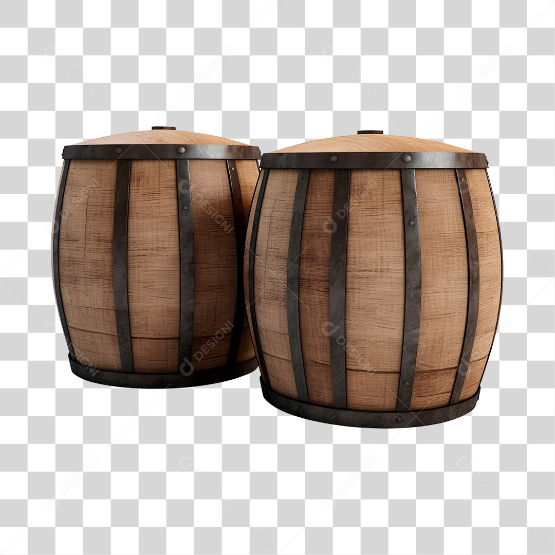 Barril De Madeira De São João PNG Transparente