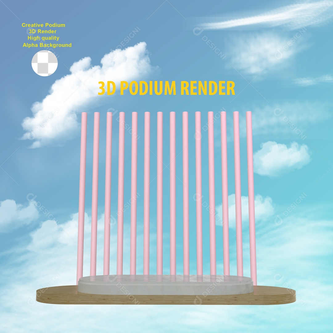 Cenário Pódio de Exposição De Produto PSD