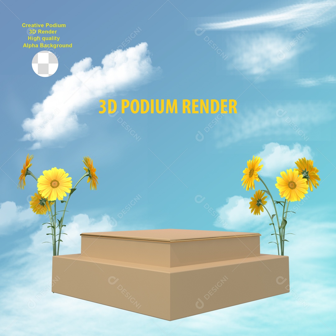 Cenário Pódio de Exposição De Produto PSD