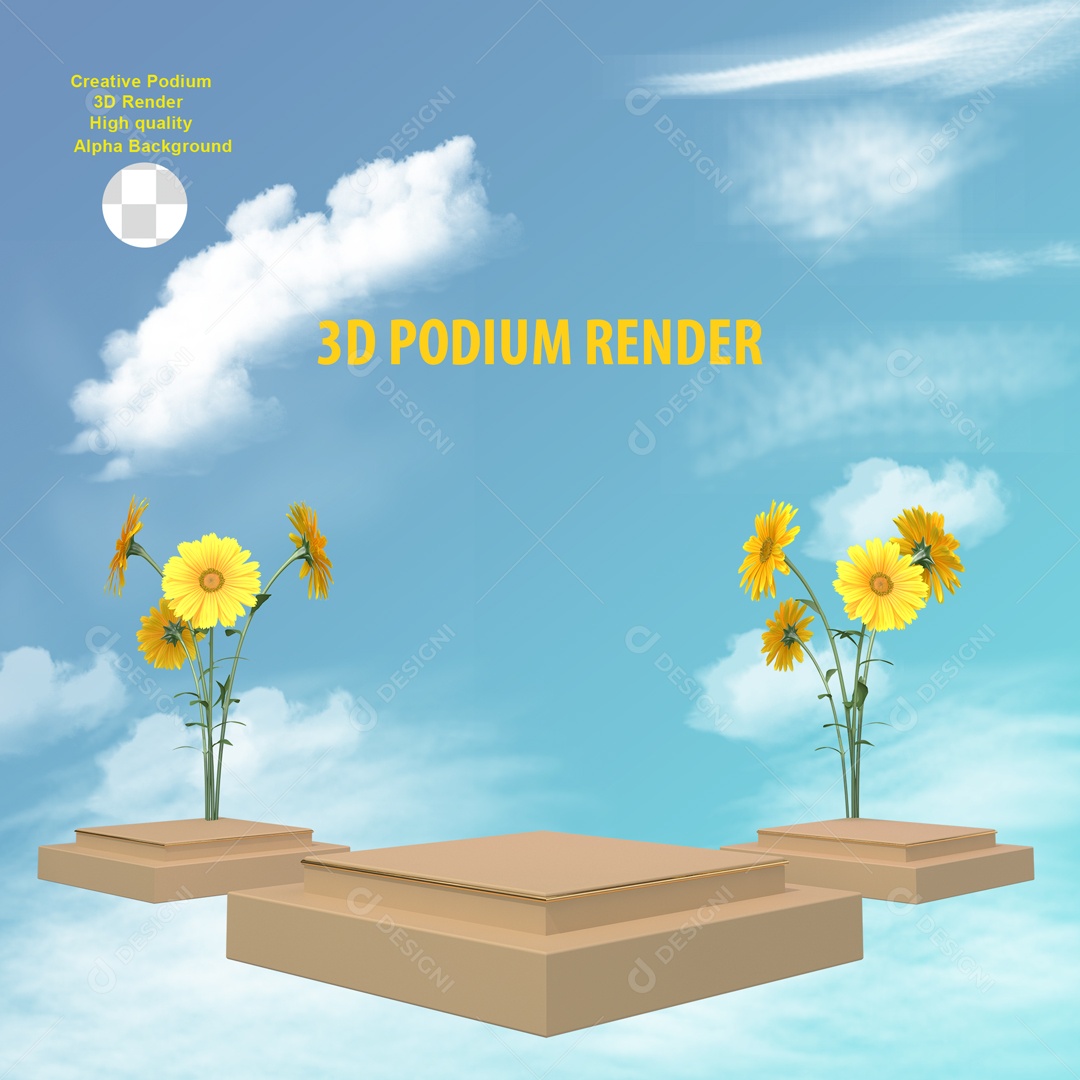 Cenário Pódio de Exposição De Produto PSD