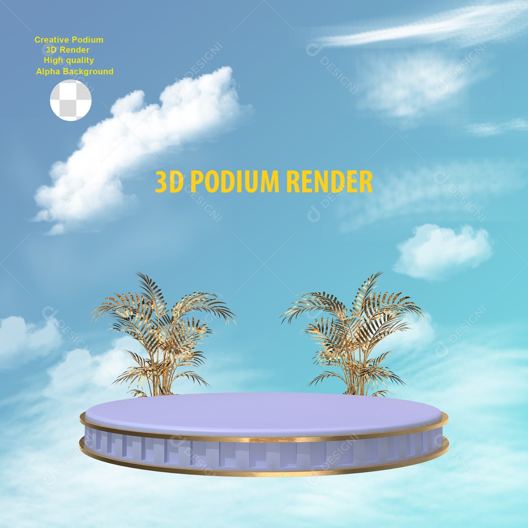 Cenário Pódio de Exposição De Produto PSD