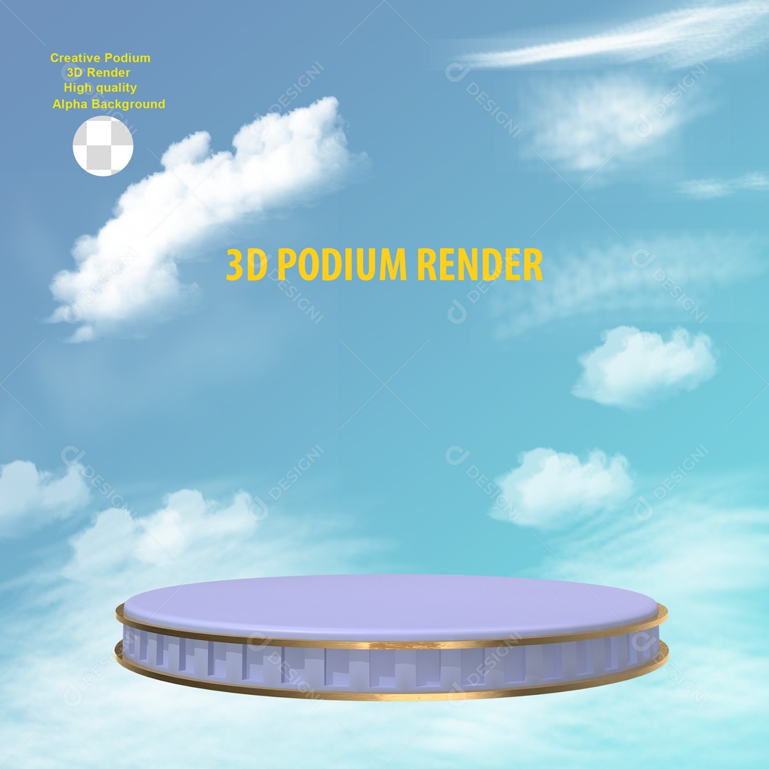 Cenário Pódio de Exposição De Produto PSD