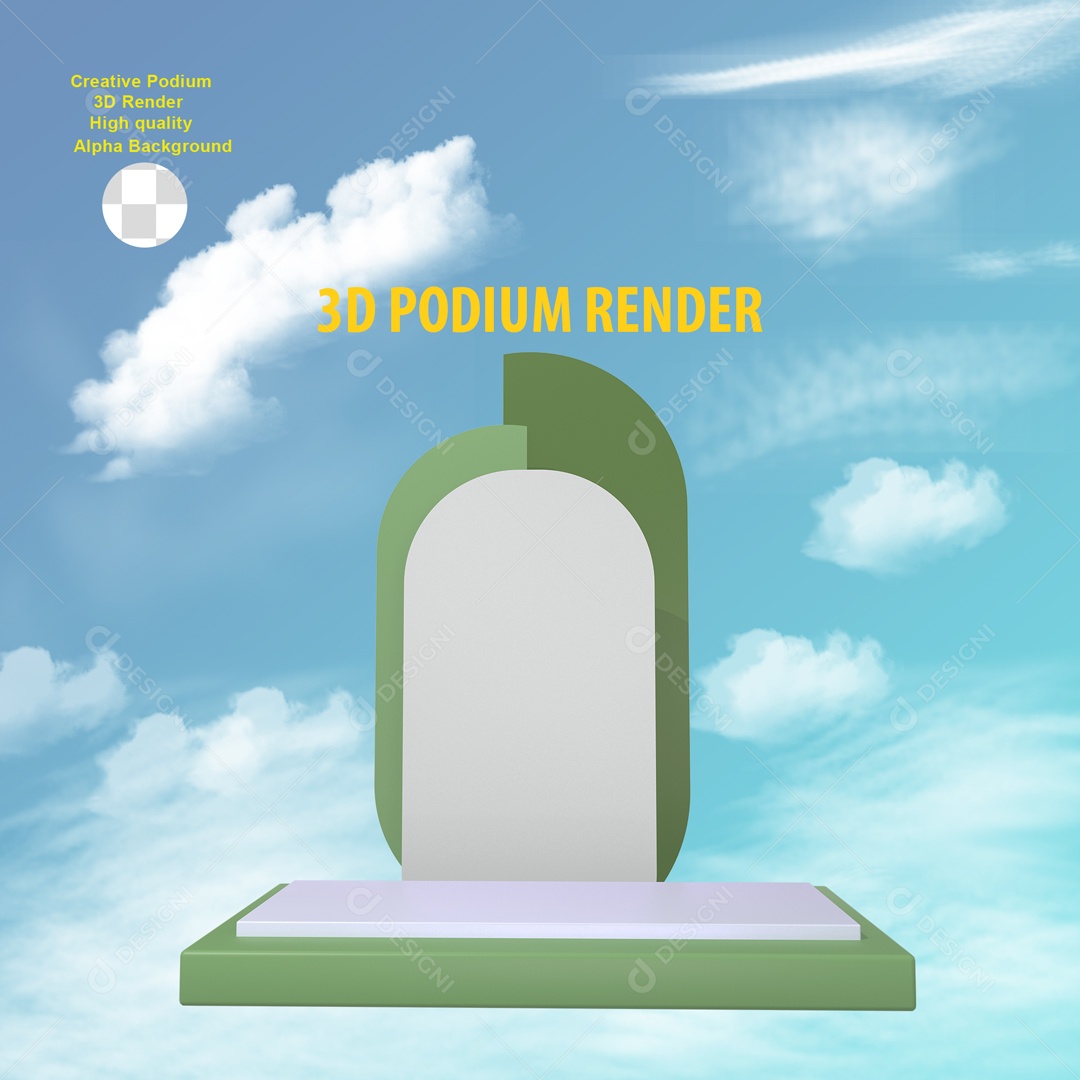 Cenário Pódio de Exposição De Produto PSD