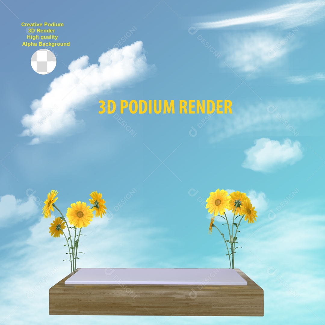 Cenário Pódio de Exposição De Produto PSD