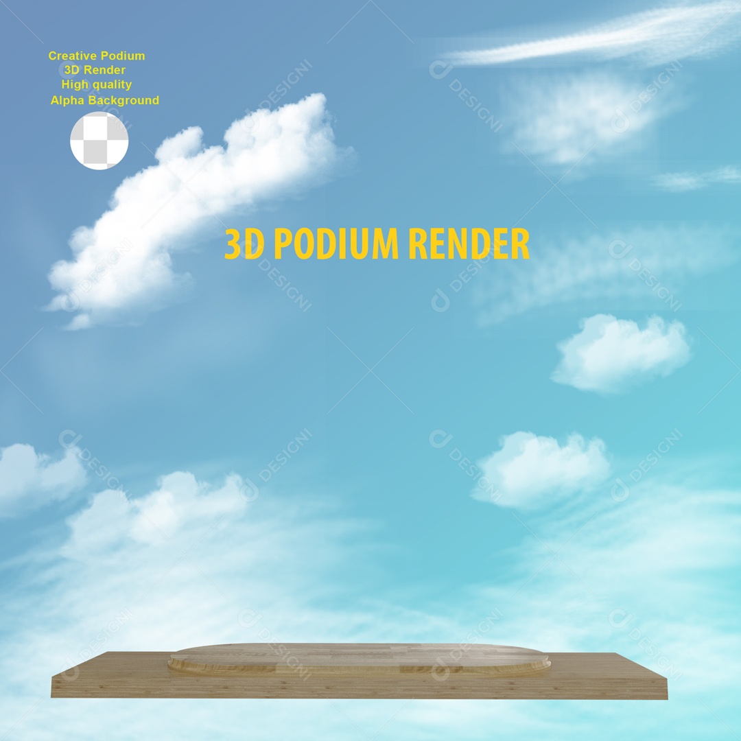 Cenário Pódio de Exposição De Produto PSD