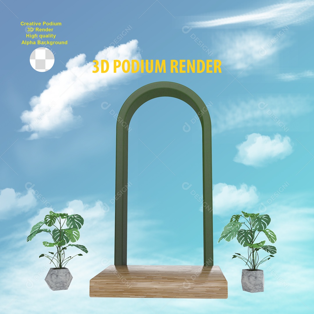 Cenário Pódio de Exposição De Produto PSD