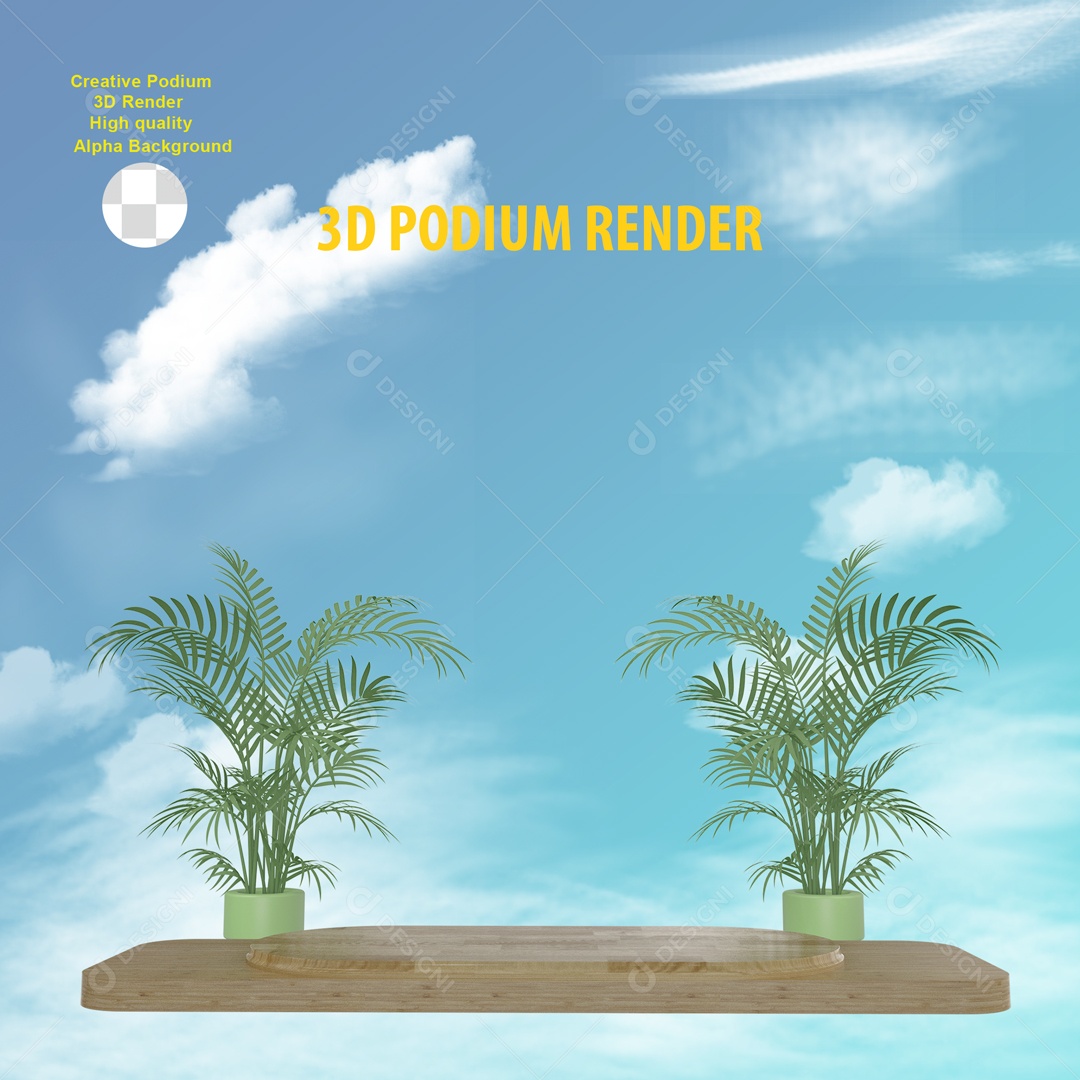 Cenário Pódio de Exposição De Produto PSD