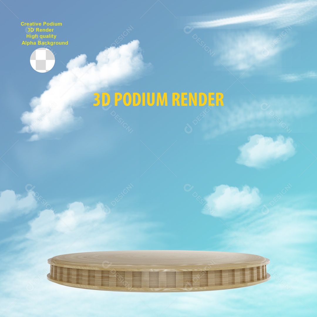 Cenário Pódio de Exposição De Produto PSD