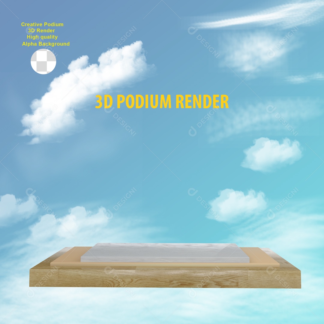 Cenário Pódio de Exposição De Produto PSD