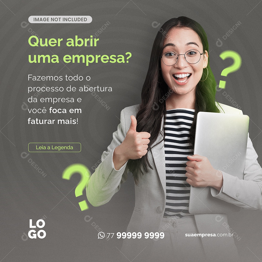 Quer Abrir Uma Empresa Fazemos Todo Processo De Abertura da Empresa PSD Editável