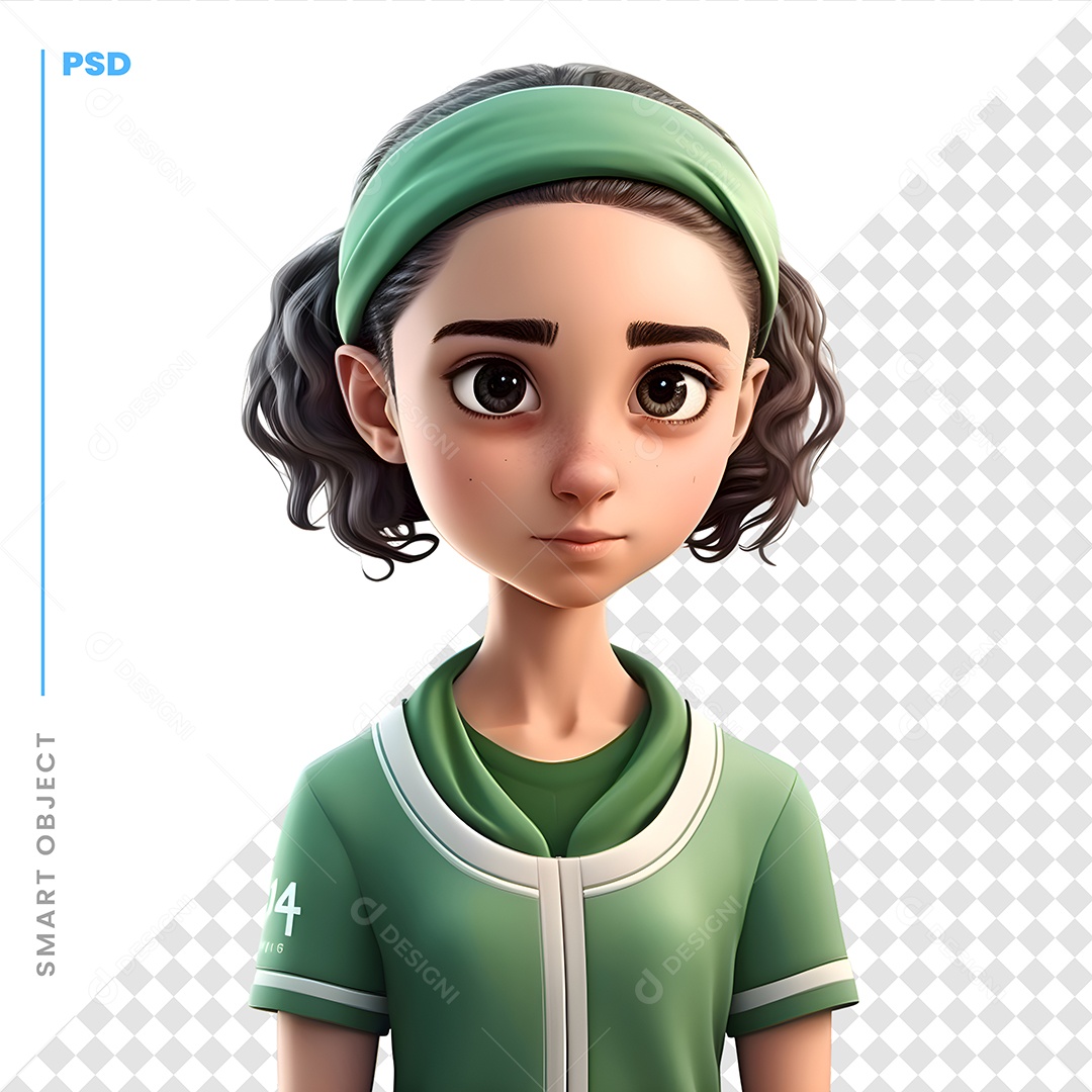 Mulher Personagem 3D Para Composição PSD