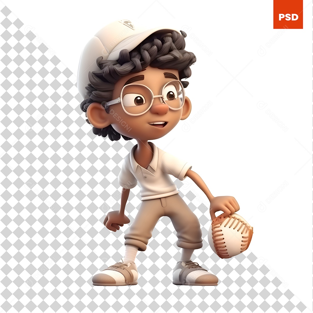 Jogador Personagem 3D Para Composição PSD