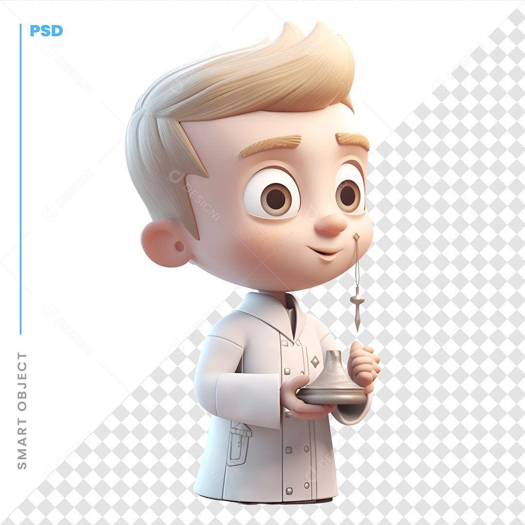 Medico Personagem 3D Para Composição PSD