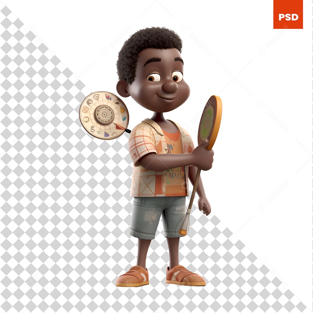 Garoto Personagem 3D Para Composição PSD