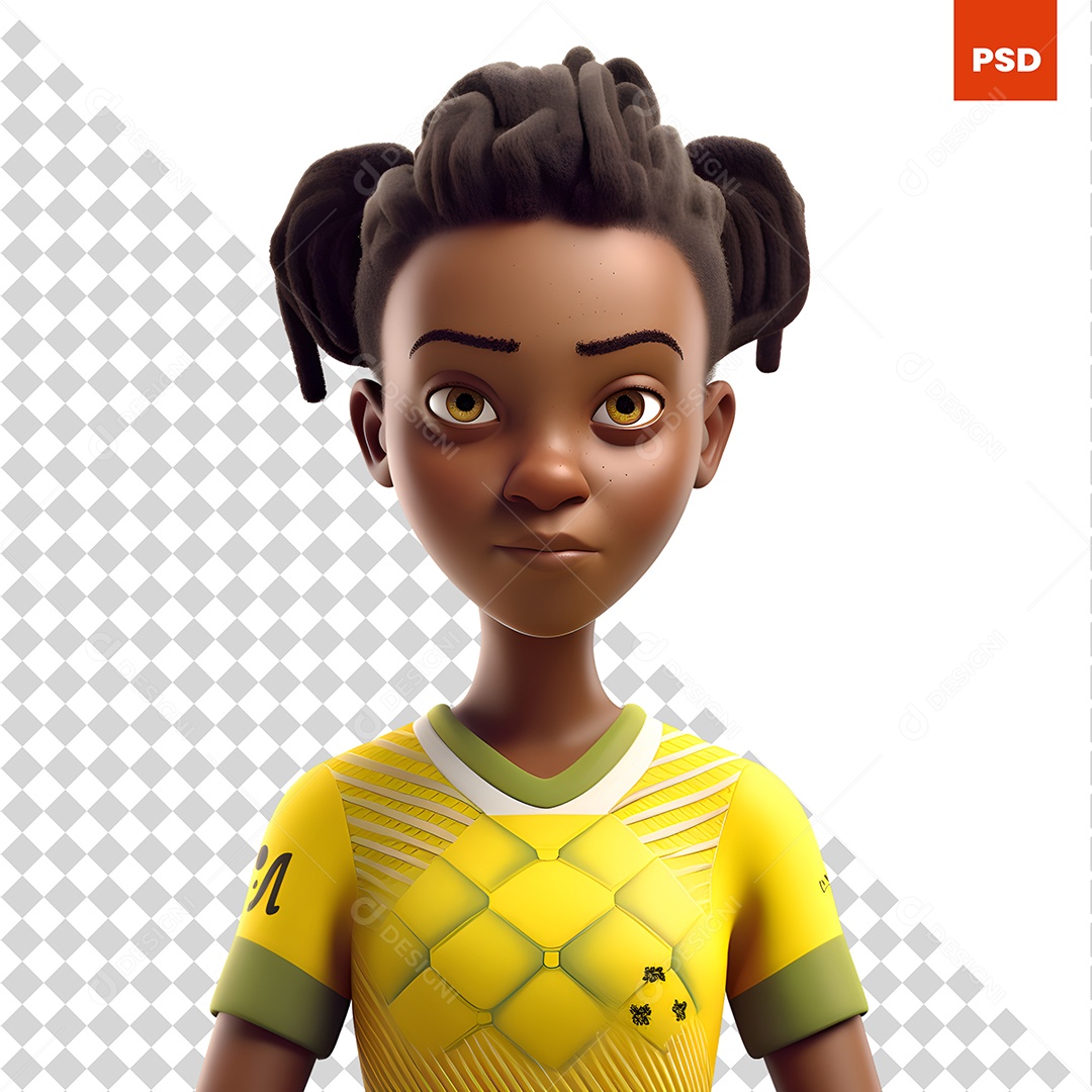 Garota Personagem 3D Para Composição PSD
