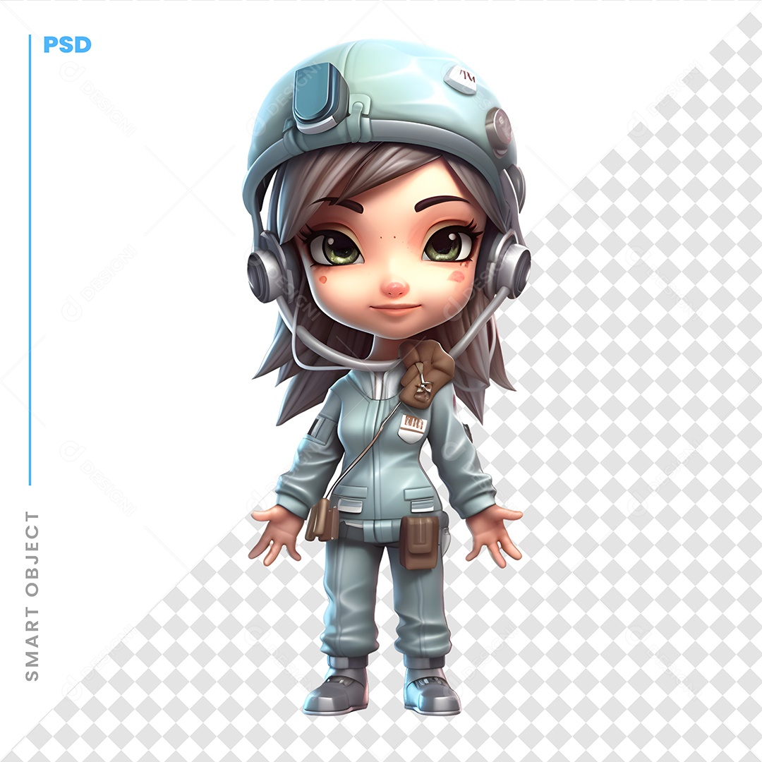 Astronauta Personagem 3D Para Composição PSD