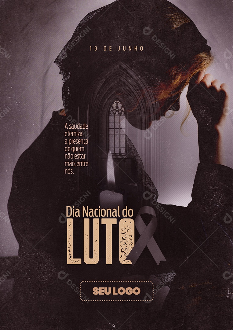 Luto A Saudade Eterniza a Presença Social Media PSD Editável