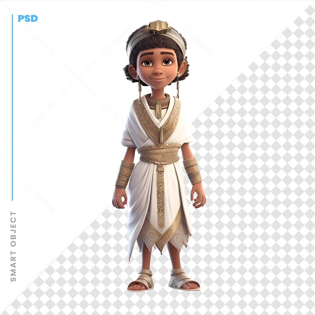Garota Indiana Personagem 3D Para Composição PSD