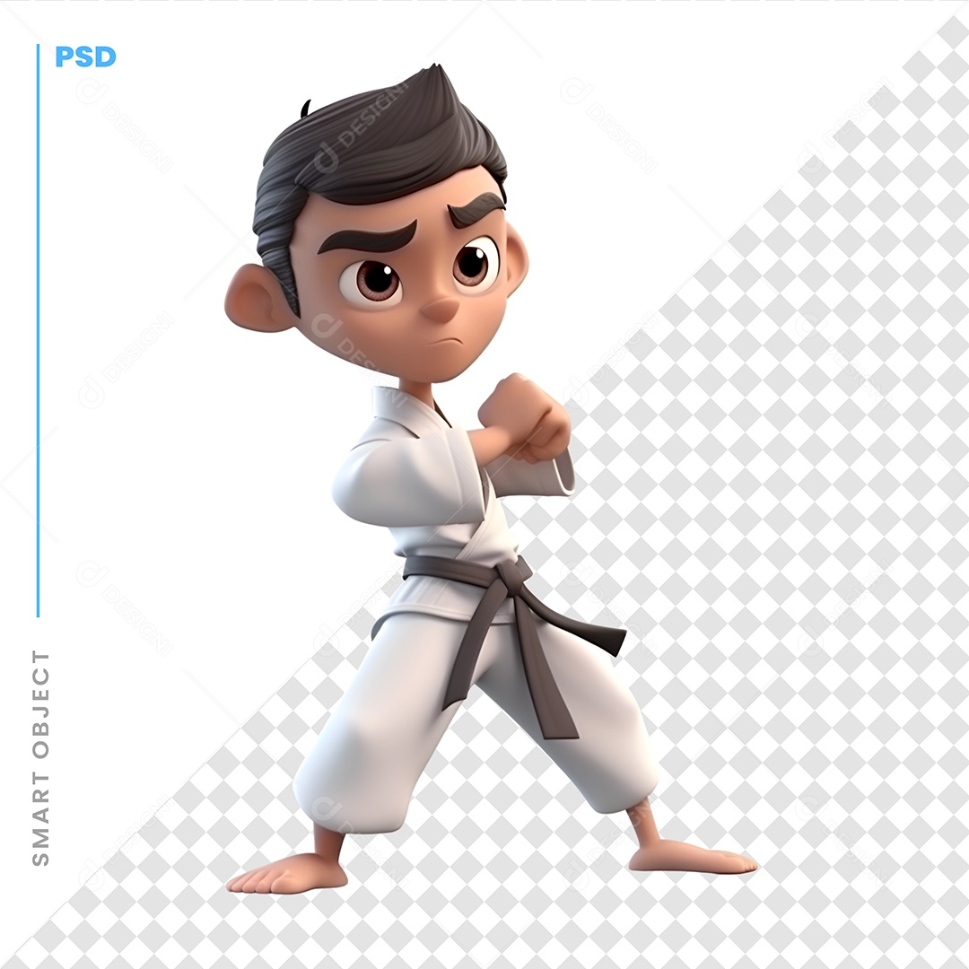 Lutador Personagem 3D Para Composição PSD