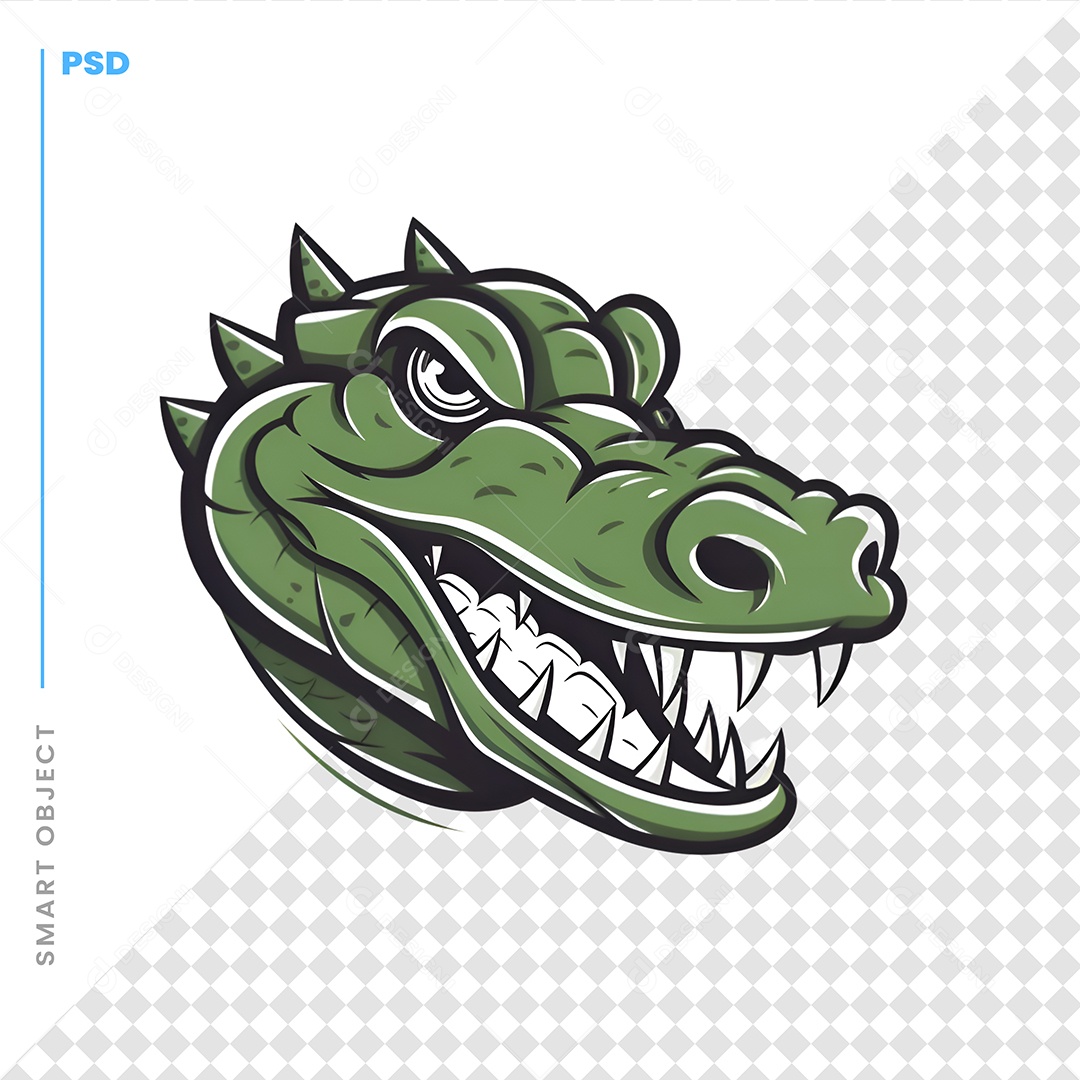 Crocodilo Ilustração Para Composição PSD