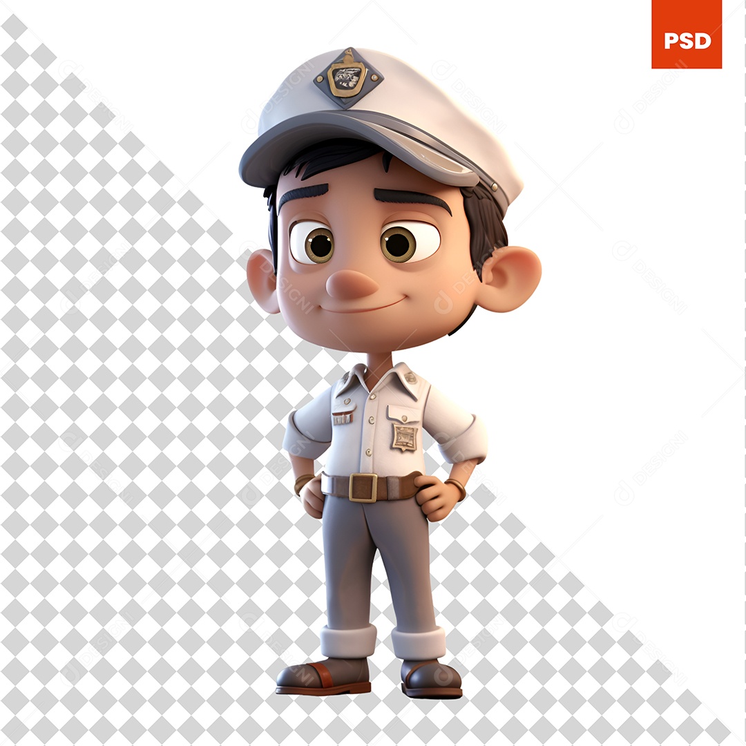 Comandante Personagem 3D Para Composição PSD