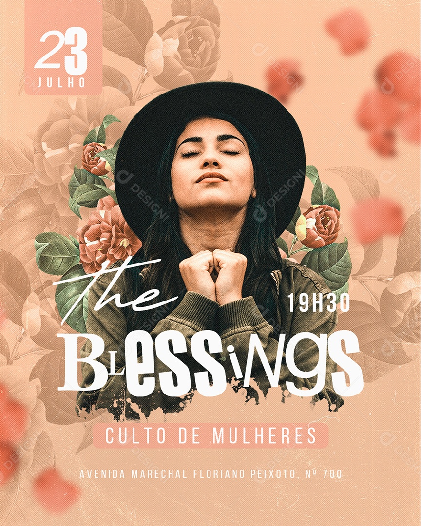 Culto de Mulheres Social Media PSD Editável