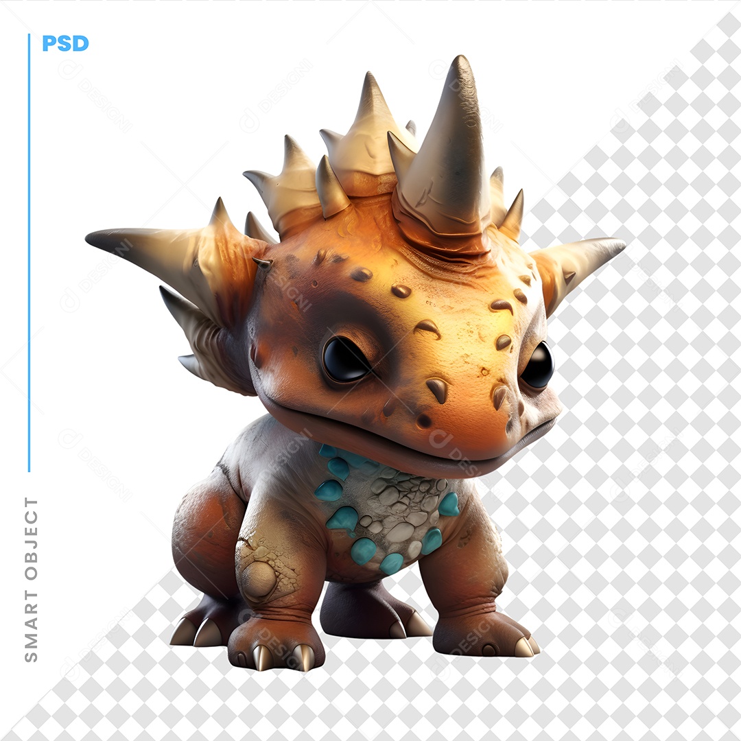 Dinossauro Personagem 3D Para Composição PSD