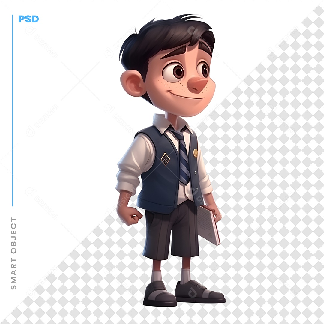 Garoto Personagem 3D Para Composição PSD