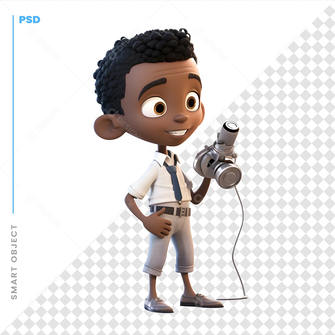 Fotografo Personagem 3D Para Composição PSD