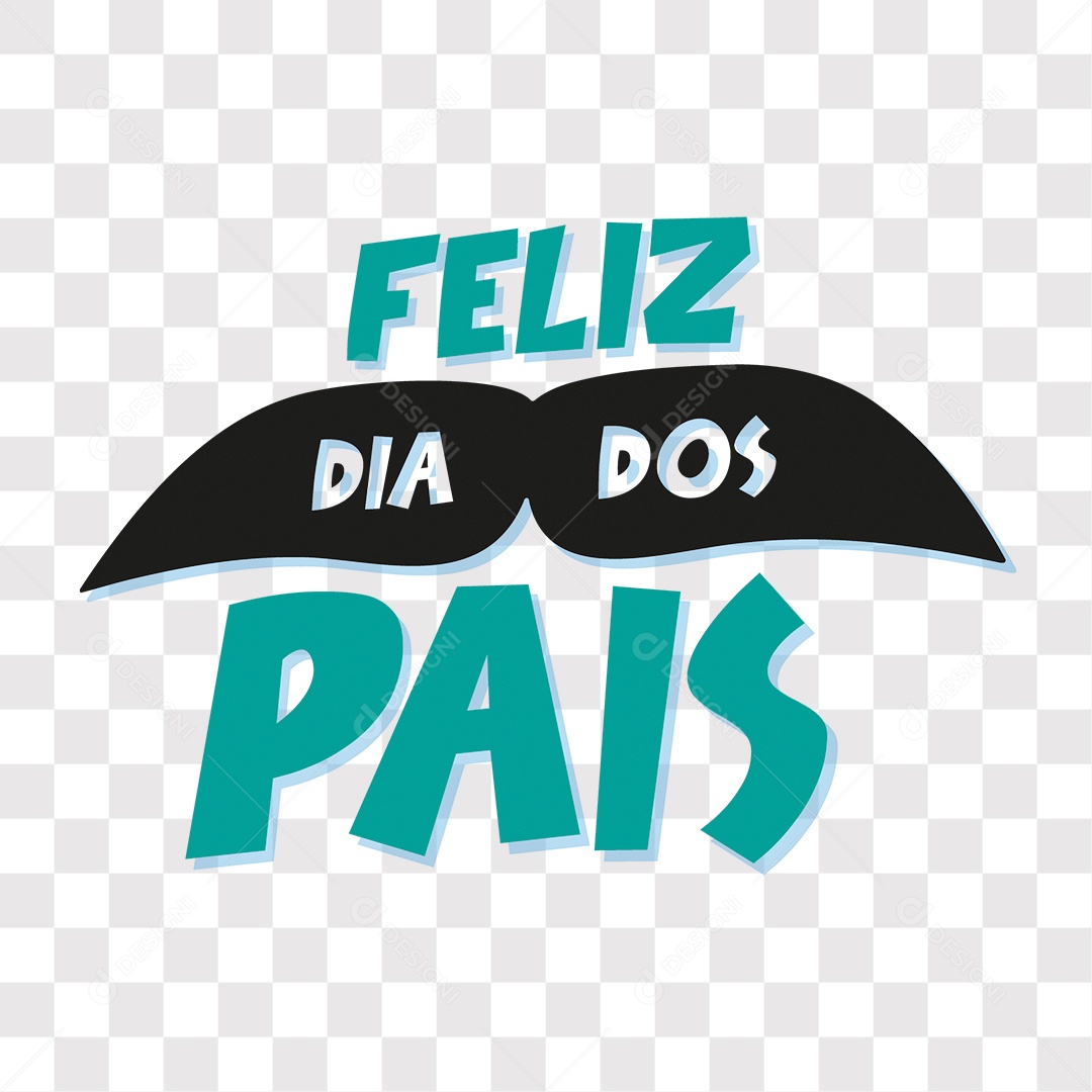 Lettering Feliz Dia Dos Pais EPS + PNG