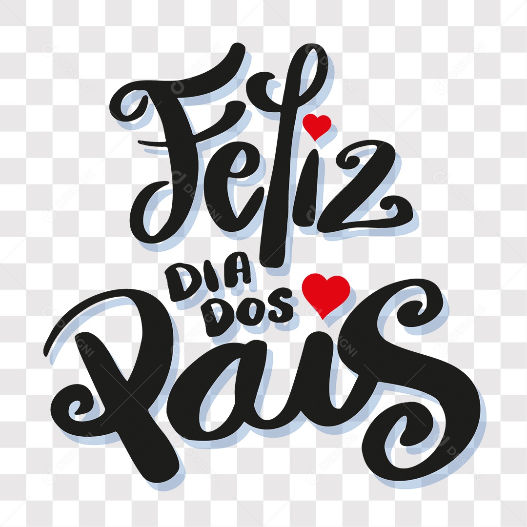 Lettering Feliz Dia Dos Pais EPS + PNG