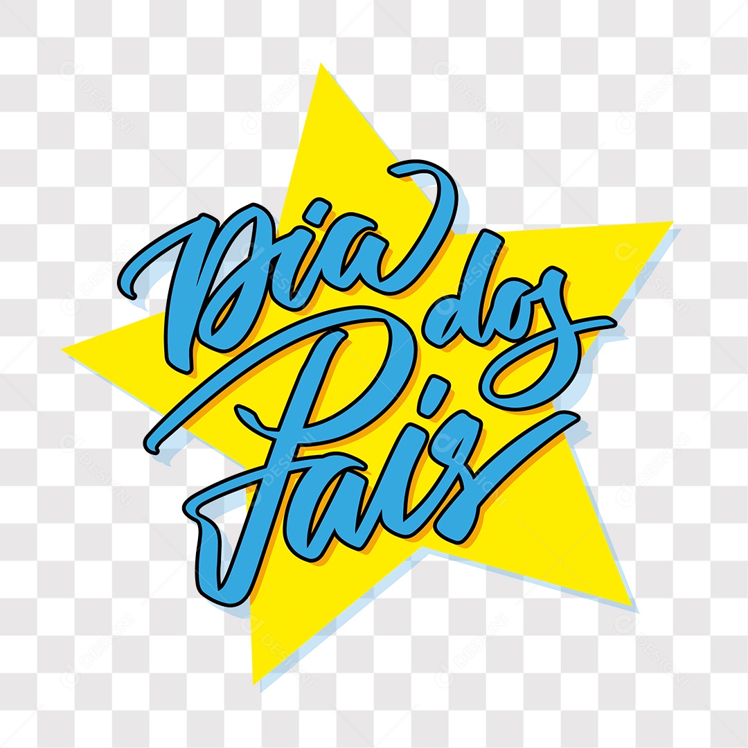 Lettering Dia Dos Pais EPS + PNG
