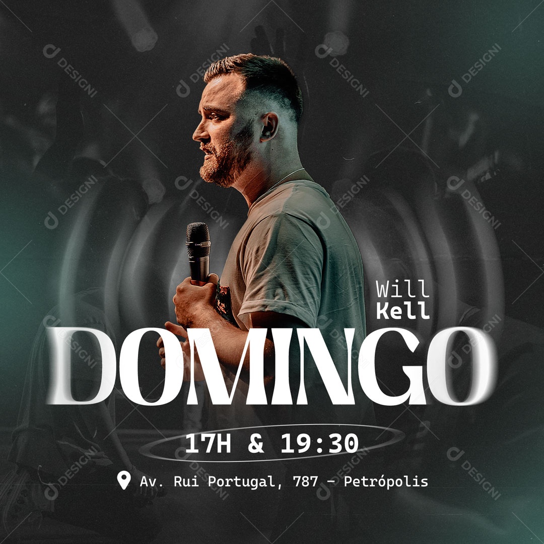 Social Media Domingo Will Kell PSD Editável