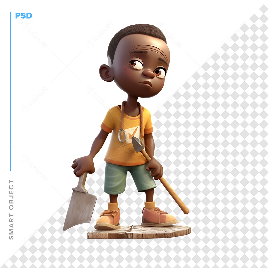 Garoto Personagem 3D Para Composição PSD