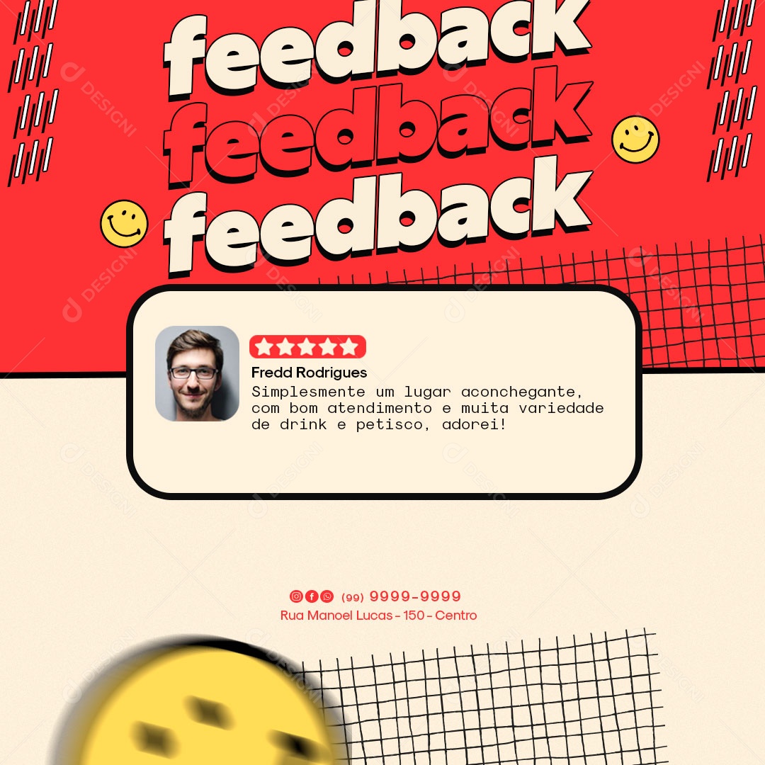 Distribuidora Feedback Social Media PSD Editável
