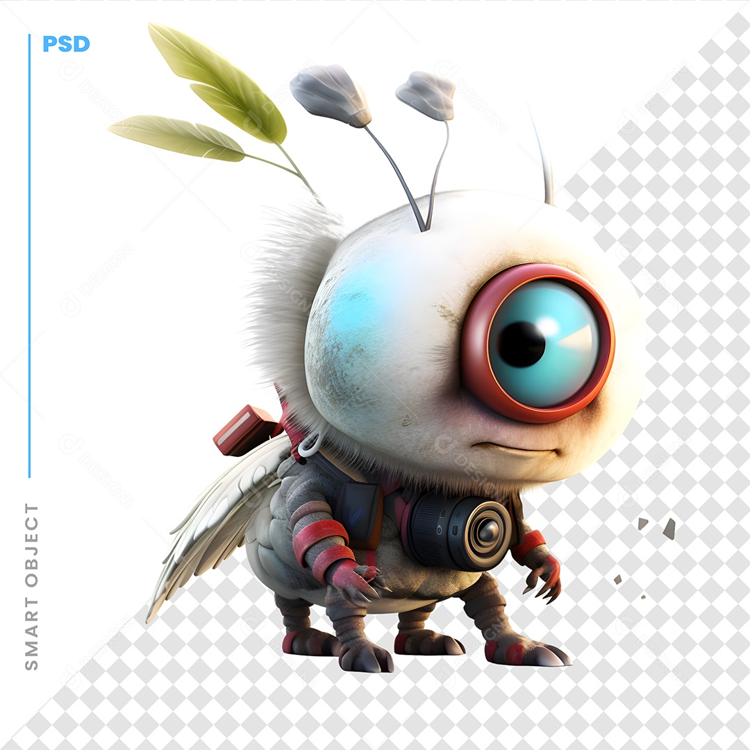 Alienígena Personagem 3D Para Composição PSD