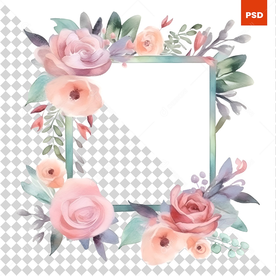 Quadro Floral PSD