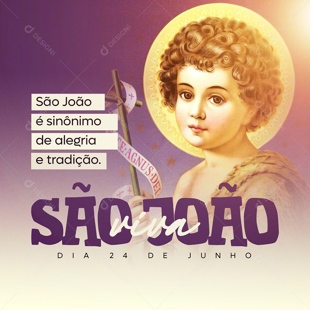 Social Media Viva São João Sinônimo De Alegria e Tradição PSD Editável