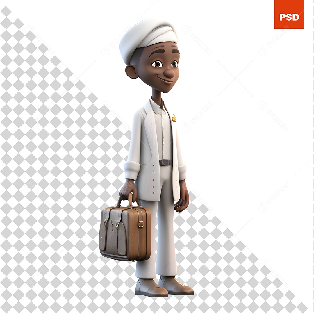 Enfermeira Personagem 3D Para Composição PSD