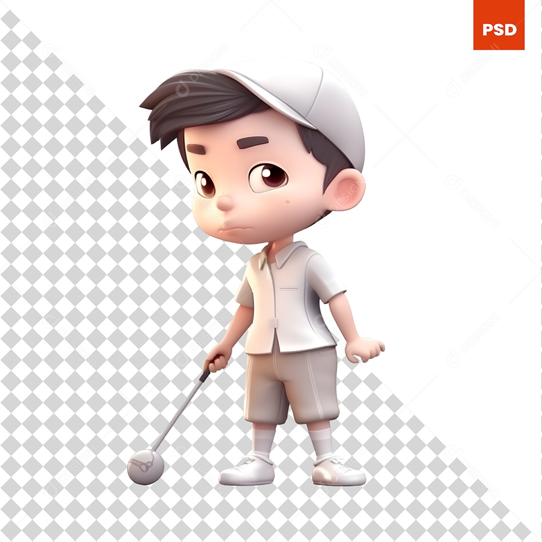 Jogador De Tênis Personagem 3D Para Composição PSD