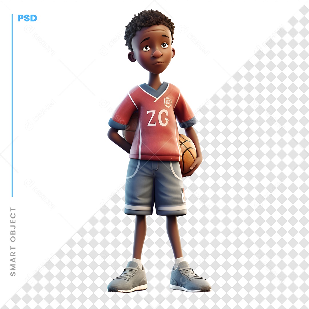 Jogador De Basquete Personagem 3D Para Composição PSD