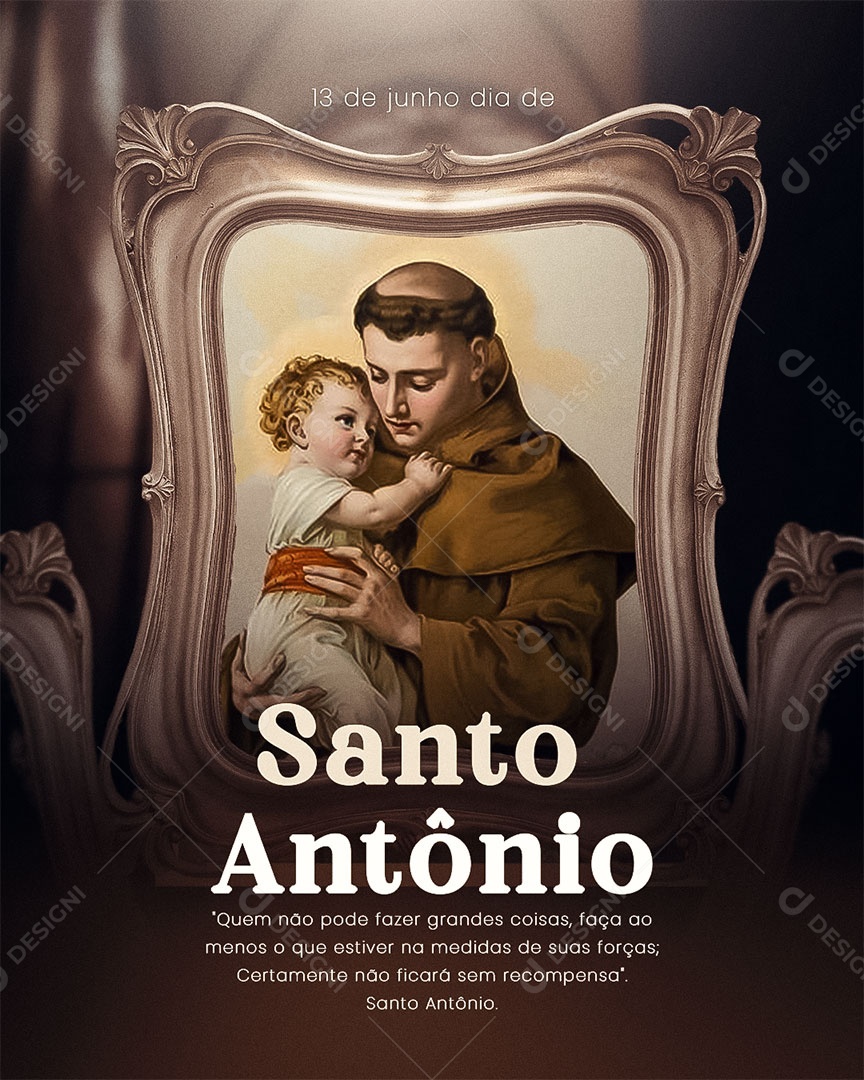 13 de Junho Dia de Santo Antônio Social Media PSD Editável