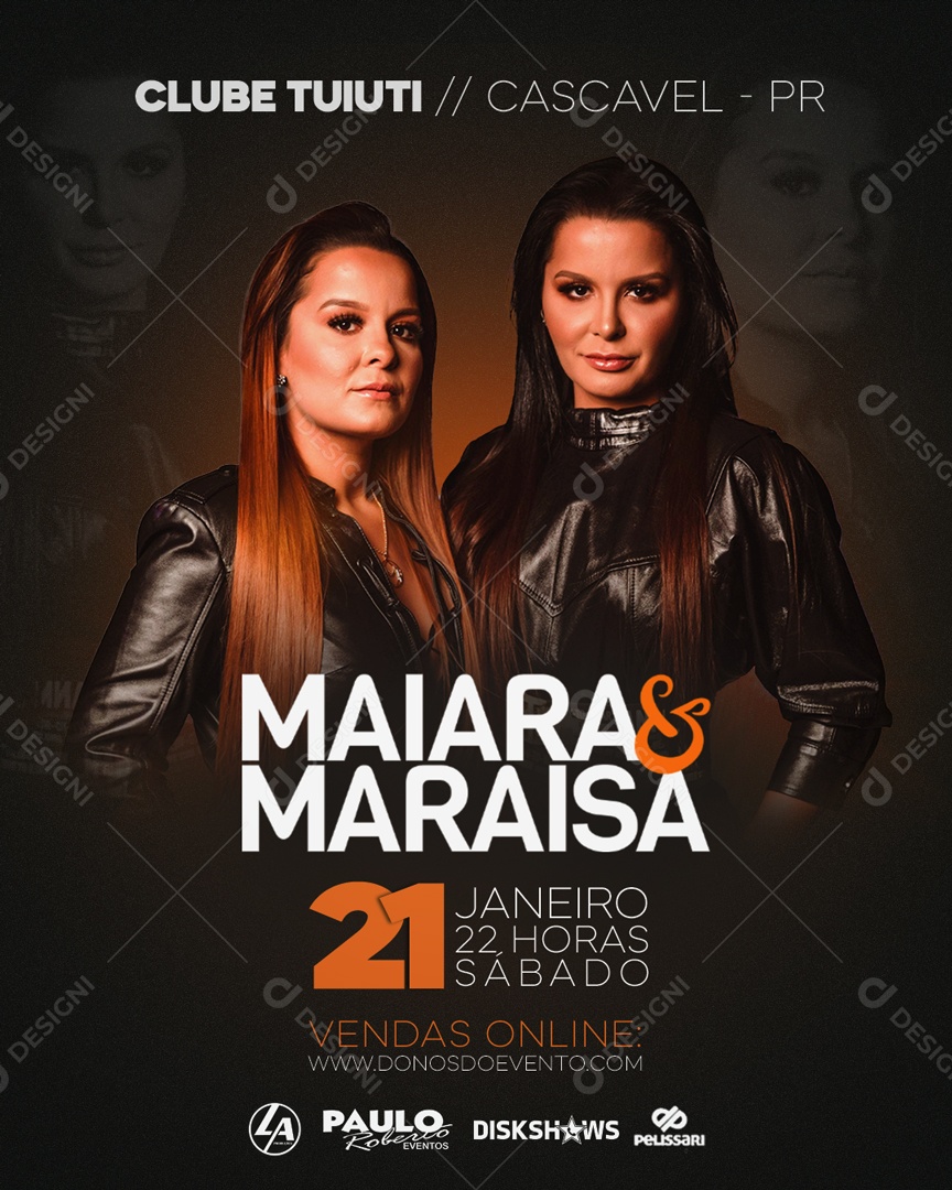 Flyer Maiara e Maraisa Social Media PSD Editável