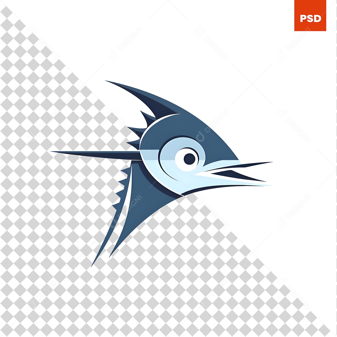 Modelo De Logotipo De Peixe Ilustração Em Vetor PSD