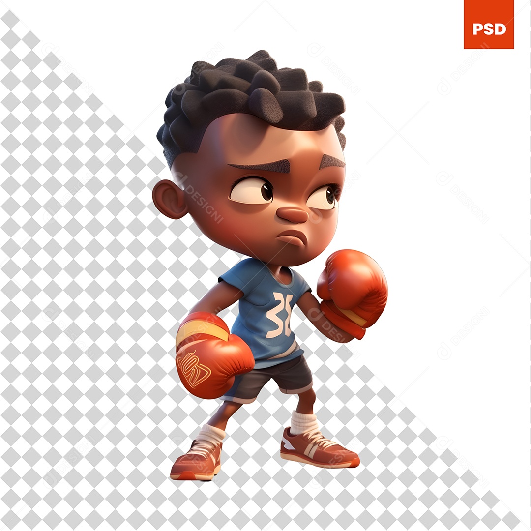 Lutador Personagem 3D Para Composição PSD