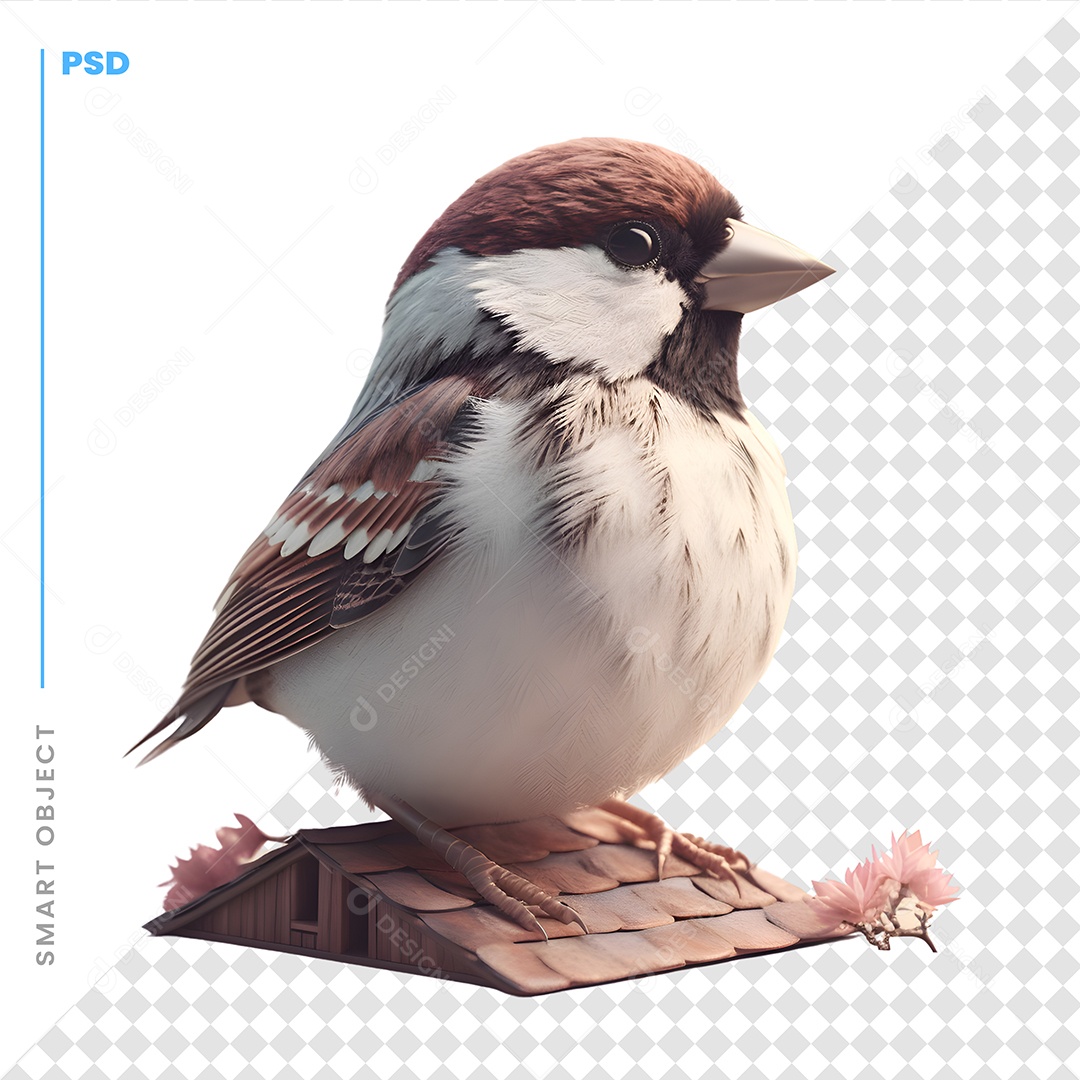 Pardal Sentado no Telhado da Casa PSD