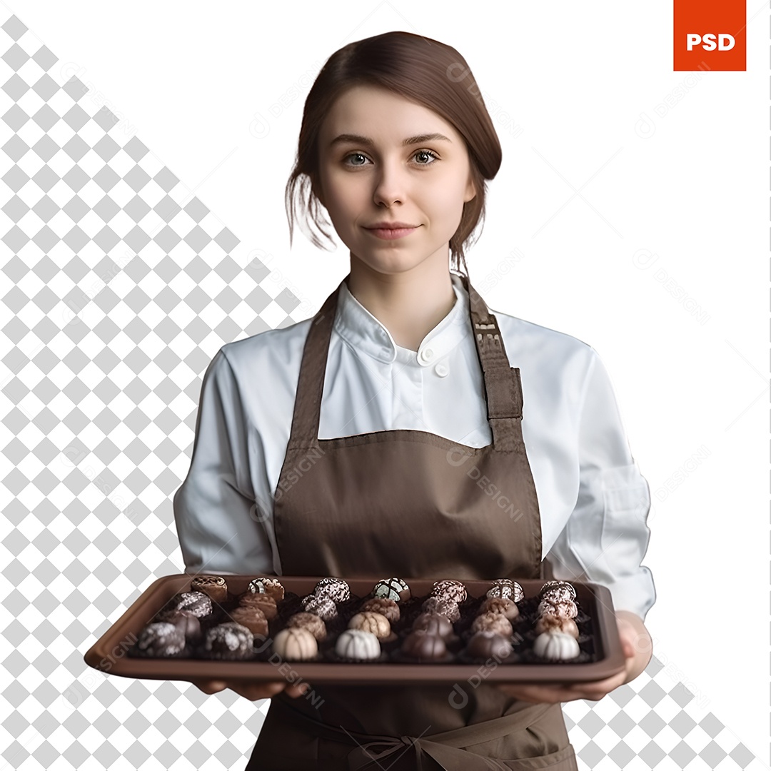 Imagem Confeiteira Para Composição PSD