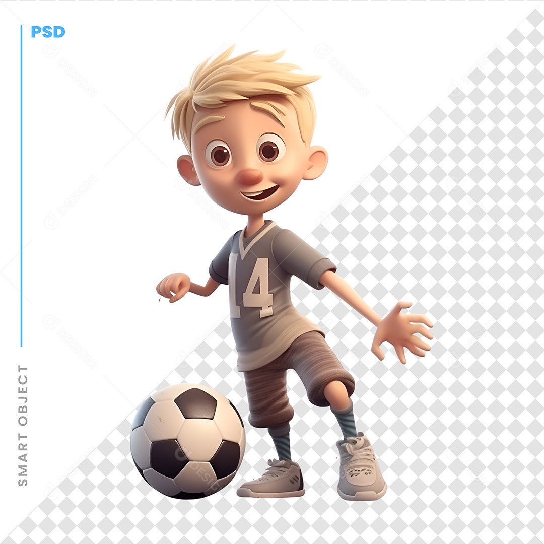 Jogador Personagem 3D Para Composição PSD